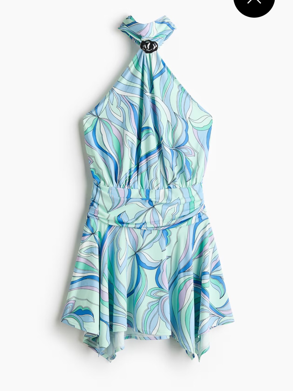 H&M Aqua & Mint Halter One-Piece Dress